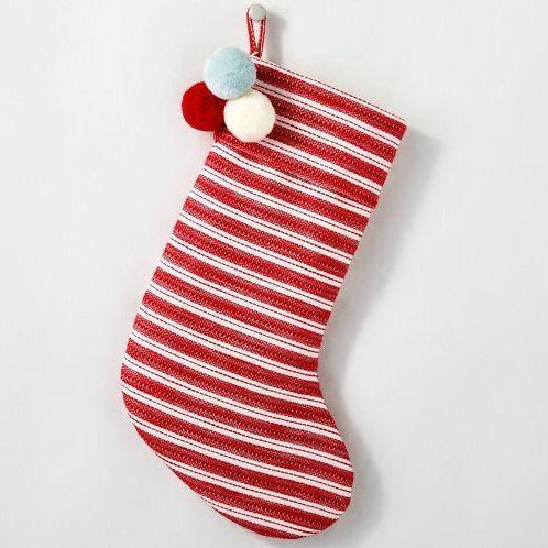 Christmas Stocking with Red and White Lining