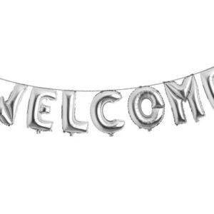 Welcome Silver color Balloons