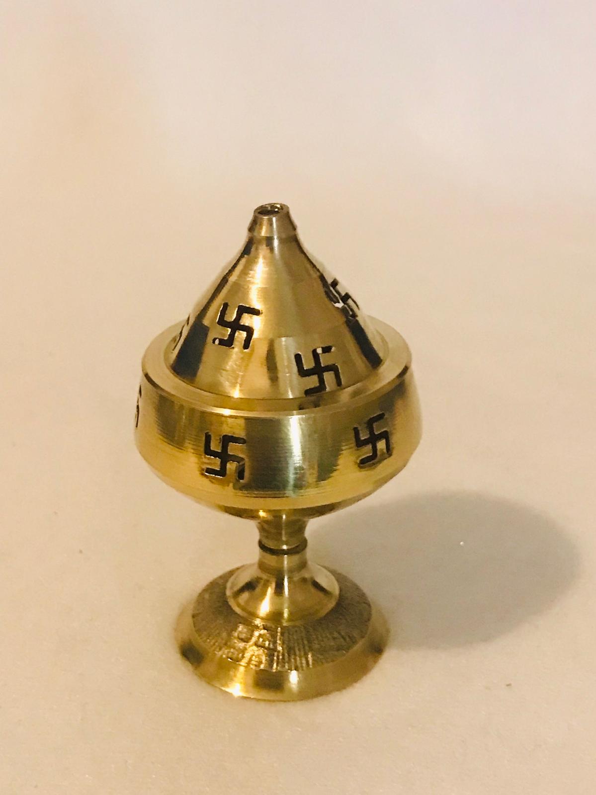 Elegant handcrafted brass incense burner