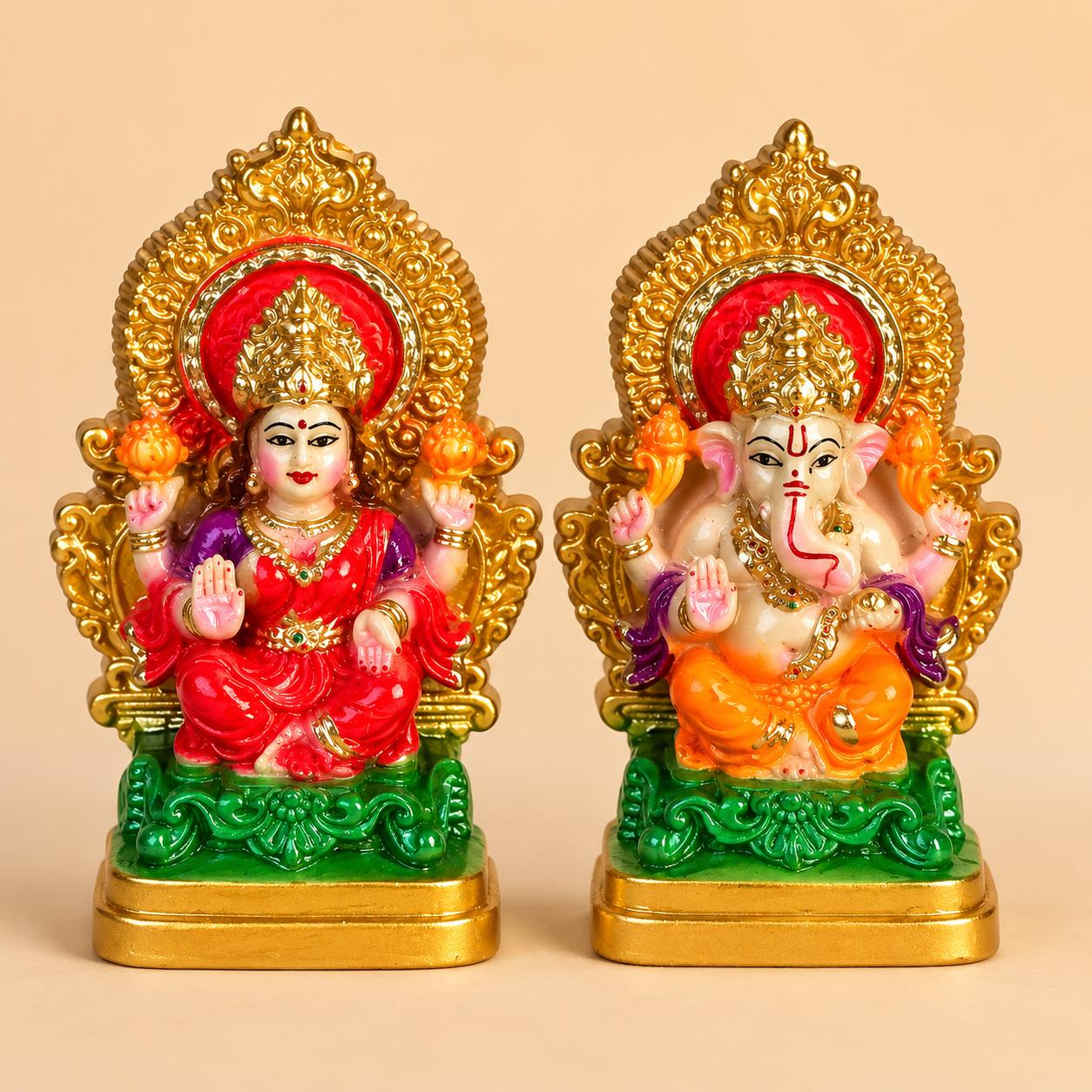 Handcrafted Lakshmi & Ganesha