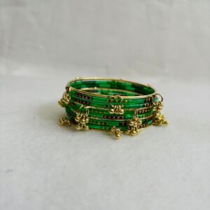 Bright Green Glass Bangles Set