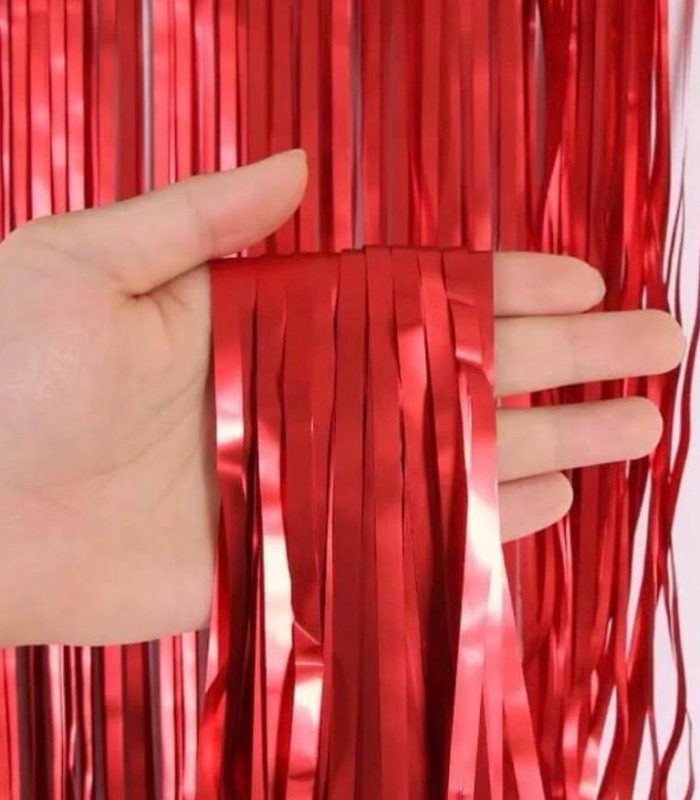 Metallic Red Foil Curtain